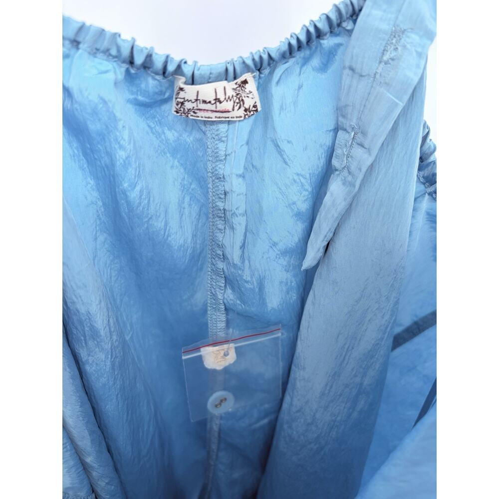 Free People Intimately Forever Young Romper Blue Bow Front Open Back Small - Picture 5 of 14